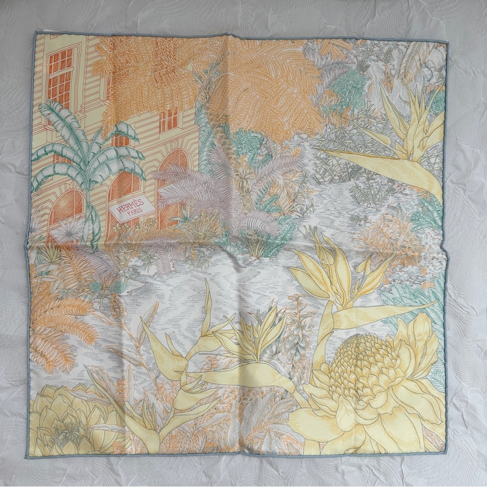 Hermes Faubourg Tropical Detail scarf 45